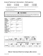 Предварительный просмотр 1 страницы Amana B136CAL1 Technical Information