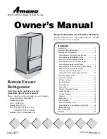 Amana Bottom Freezer Refrigerator Owner'S Manual предпросмотр