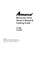 Предварительный просмотр 1 страницы Amana C720E Owner'S Manual & Cooking Manual