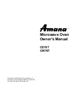 Amana CE76T Owner'S Manual preview