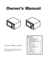 Amana Commercial Microwave Oven Owner'S Manual preview