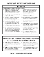 Preview for 4 page of Amana DEC1400Dseries Owner'S Manual