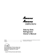 Предварительный просмотр 1 страницы Amana Distinctions ARS2664AB Owner'S Manual