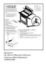 Preview for 3 page of Amana Distinctions The Big Oven Installation Instructions Manual