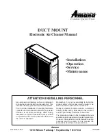 Amana DUCT MOUNT Manual предпросмотр