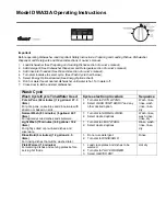 Amana DWA33A Operating Instructions preview