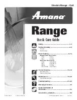 Amana Electronic Range Use And Care Manual preview