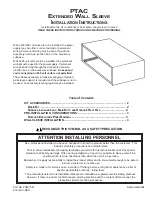 Preview for 1 page of Amana EXTENDED WALL SLEEVE Installation Instructions