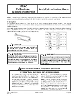 Amana F- Revision Installation Instructions Manual preview