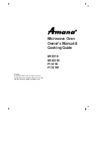 Amana F1331E Owner'S Manual & Cooking Manual предпросмотр