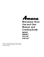 Предварительный просмотр 1 страницы Amana FE116T Use & Care Manual