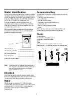 Preview for 4 page of Amana Front Loading Washers Installation And Operating Instructions Manual