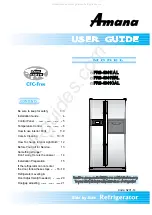 Amana FRS-4041CAL User Manual предпросмотр