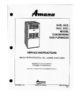 Amana GCC Series Service Instructions Manual preview