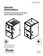 Preview for 1 page of Amana GCCA045AX30 Service Instructions Manual