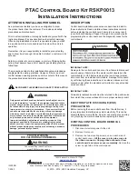 Preview for 1 page of Amana Goodman RSKP0013 Installation Instructions Manual