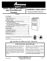 Amana GUC-X Installation Instructions Manual preview