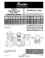 Amana GUD-X Specification Sheet preview