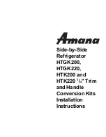 Amana HTGK200 Installation Instructions Manual предпросмотр