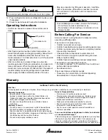 Preview for 4 page of Amana IC8 Installation And Operating Instructions