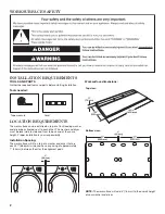 Preview for 2 page of Amana LAUNDRY WORKSURFACE Use And Care Manual