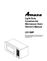 Preview for 1 page of Amana LD10MP Owner'S Manual