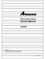 Предварительный просмотр 1 страницы Amana LD510P Service Manual