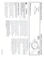 Предварительный просмотр 1 страницы Amana LEA20AW Operating Instructions