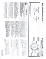 Preview for 1 page of Amana LEA30AL Operating Instructions