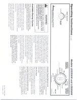 Предварительный просмотр 1 страницы Amana LED20AW Operating Instructions