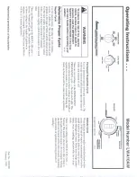 Amana LWA10AW Operating Instructions preview