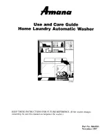 Amana LWA30AW Use And Care Manual preview