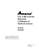 Предварительный просмотр 44 страницы Amana M1020E Owner'S Manual & Cooking Manual