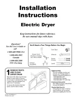 Предварительный просмотр 1 страницы Amana MDE508DAYW Installation Instructions Manual