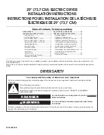 Предварительный просмотр 1 страницы Amana MEDC400VW Installation Instructions Manual