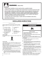 Предварительный просмотр 2 страницы Amana MEDC400VW Installation Instructions Manual