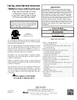 Amana MES96 U Series Installation Instructions Manual preview