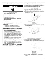 Предварительный просмотр 3 страницы Amana MEW5527, MEW6527MEW5530 Installation Instructions Manual