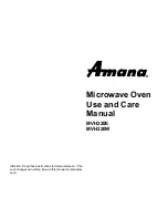 Preview for 1 page of Amana MVH220E Use And Care Manual