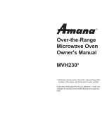 Amana MVH230 Series Owner'S Manual предпросмотр