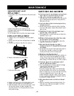 Preview for 28 page of Amana MVH240E Owner'S Manual & Installation Instructions