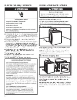 Preview for 4 page of Amana MVWC350AW Installation Instructions Manual