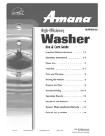 Amana NAH6800 Use & Care Manual preview