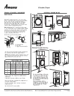 Amana NED7033W Product Dimensions предпросмотр