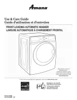 Preview for 1 page of Amana NFW5700BW0 Use & Care Manual