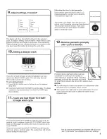 Preview for 9 page of Amana NFW5700BW0 Use & Care Manual