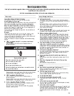 Preview for 19 page of Amana NFW7300W Use And Care Manual