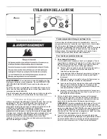 Preview for 33 page of Amana NFW7300W Use And Care Manual