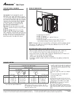 Preview for 1 page of Amana NGD4500V Specification Sheet