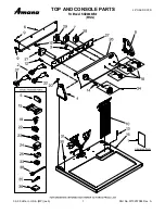 Предварительный просмотр 1 страницы Amana NGD4800VQ0 Top And Console Parts
